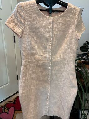 SD Collection Light Pink Tweed Mini Dress